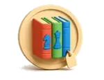 chess books icon adjusted to pieces circle