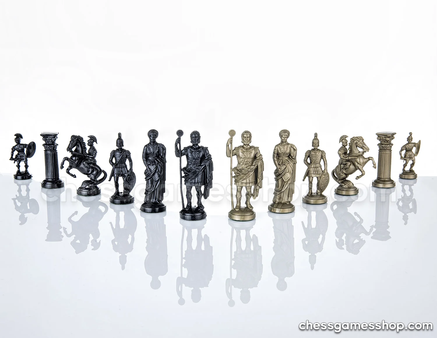 plastične Šahovske figure roman gold