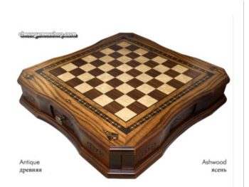 Šahovnica s predalom za figure antique