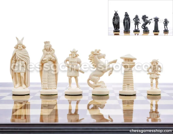 Schachfiguren aus Kunststoff WIKINGER