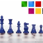Schachfiguren aus Kunststoff STAUNTON COLOR