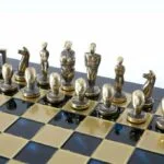 Juego de ajedrez antiguo cicládico azul