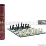 Chess set CYLINDER with BAG and chess clock