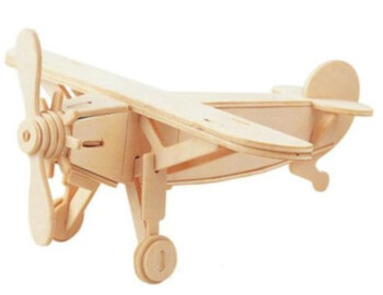 lesena 3d sestavljanka letalo