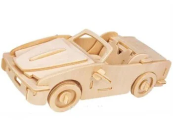 lesena 3d sestavljanka kabriolet