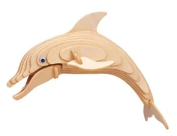 lesena 3d sestavljanka delfin