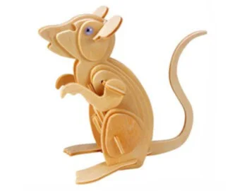 lesena 3d sestavljanka mis