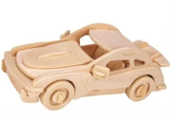 lesena 3d sestavljanka sportni avto