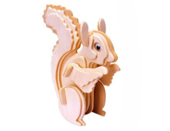 lesena 3d sestavljanka veverica