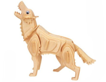 lesena 3d sestavljanka volk