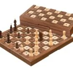 Jeu d'échecs pliable pour les aveugles et les malvoyants