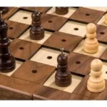 Jeu d'échecs pliable pour les aveugles et les malvoyants