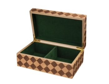 Škatla za šahovske figure, vzorec rombov, 237 x 150 x 90 mm