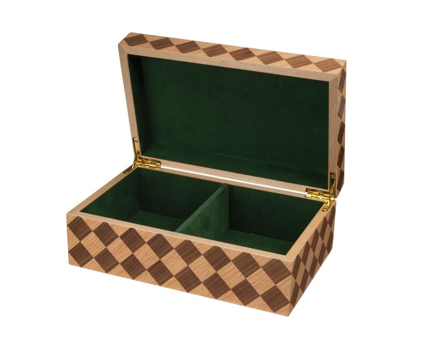 Škatla za šahovske figure, vzorec rombov, 237 x 150 x 90 mm